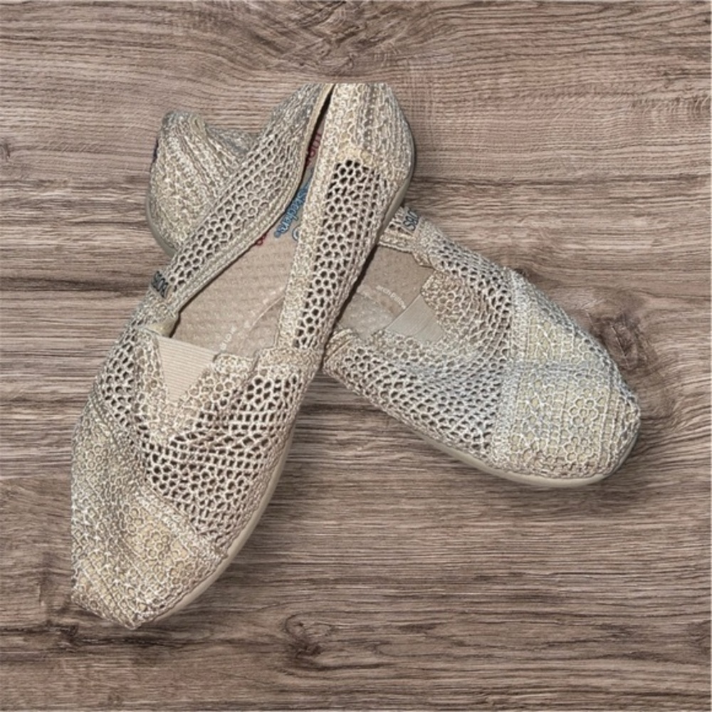 BOBS from Skechers Cream Textured Flats